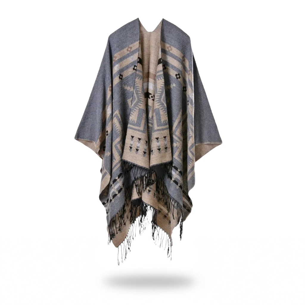 Poncho femme croix mexicaine - Horizon Poncho