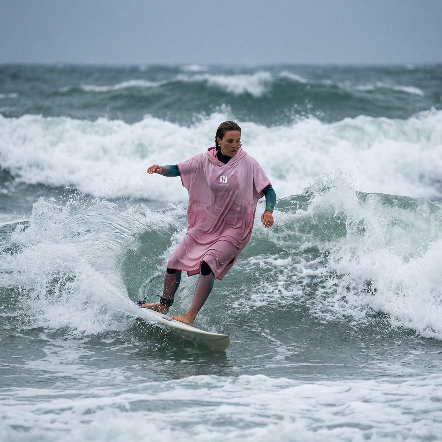 Poncho surf femme rose - Horizon Poncho