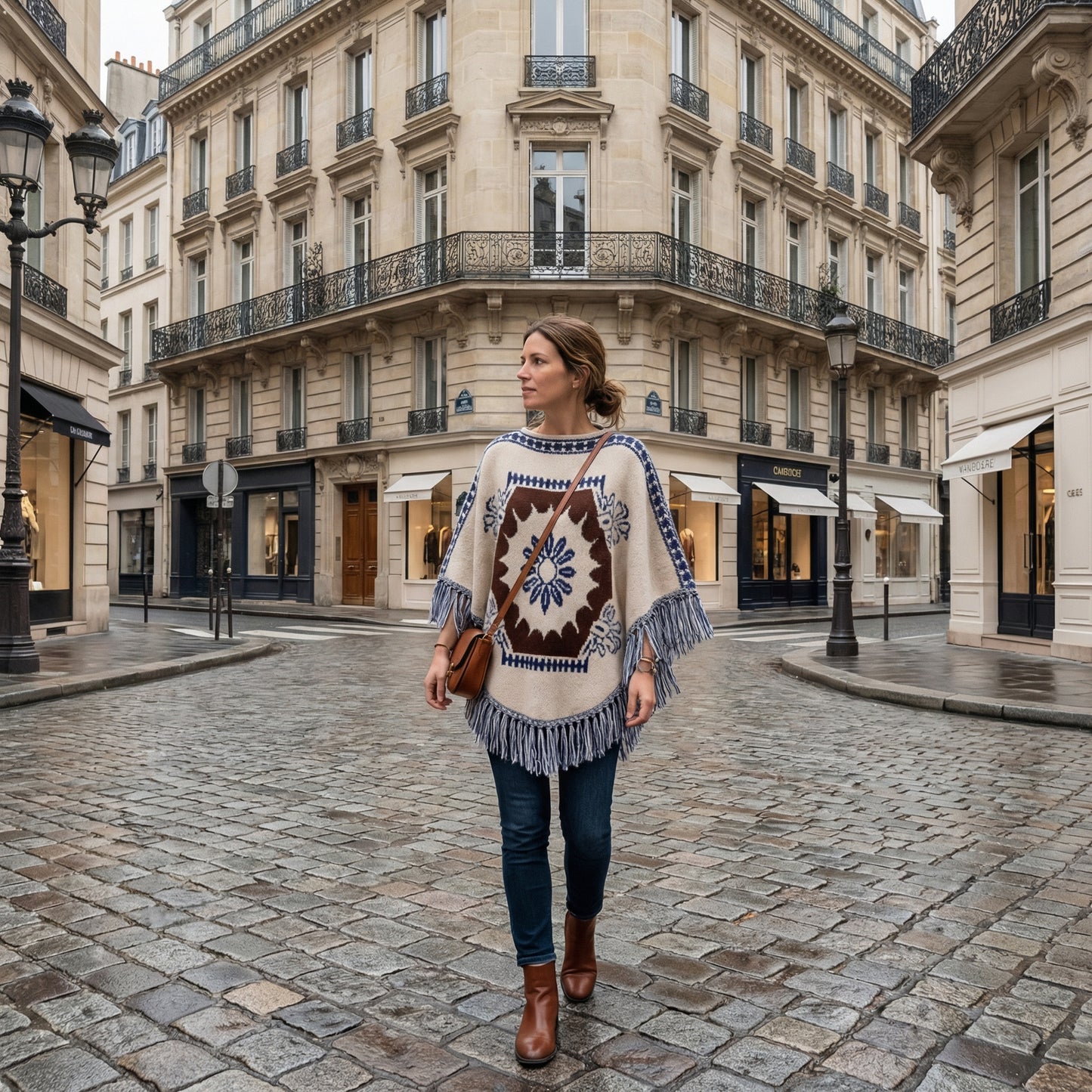 Poncho femme ethnique style bohème - Horizon Poncho