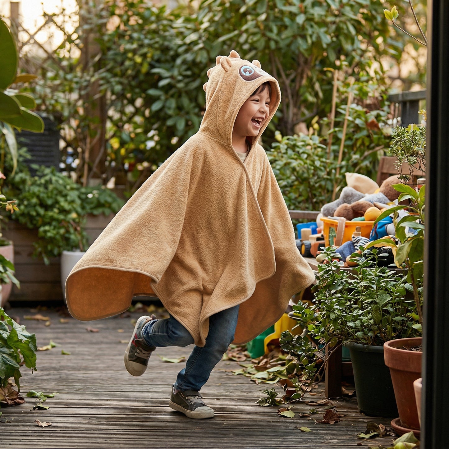 Poncho enfant style raton laveur - Horizon Poncho