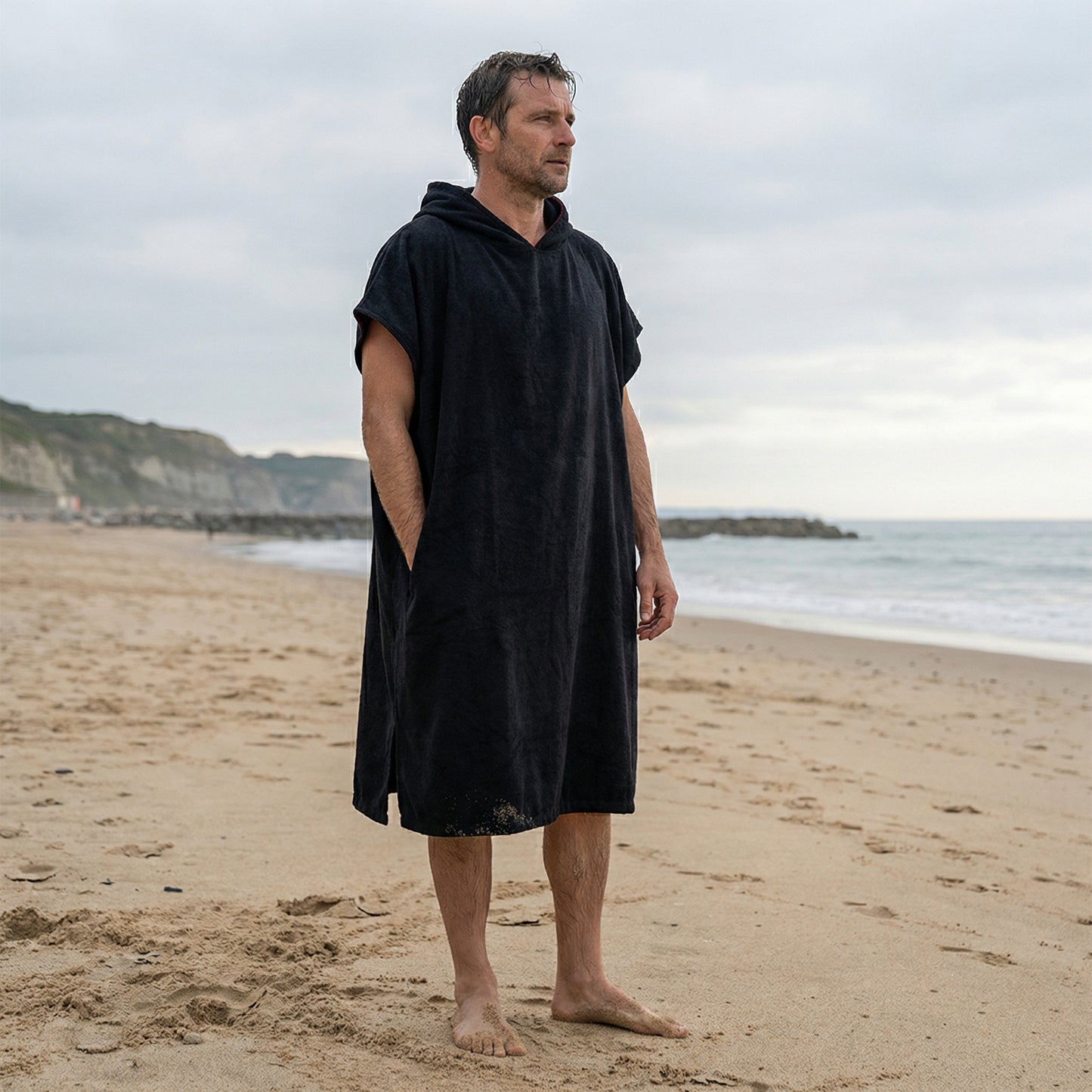 Poncho homme classique noir - Horizon Poncho