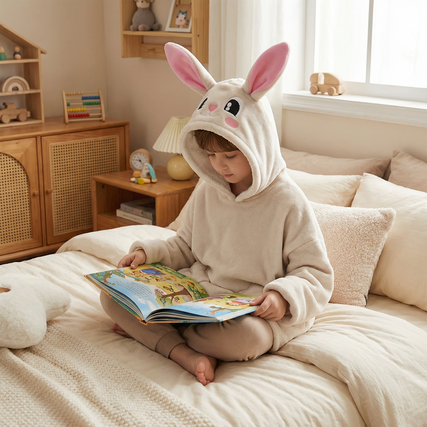 Poncho enfant motif lapin - Horizon Poncho