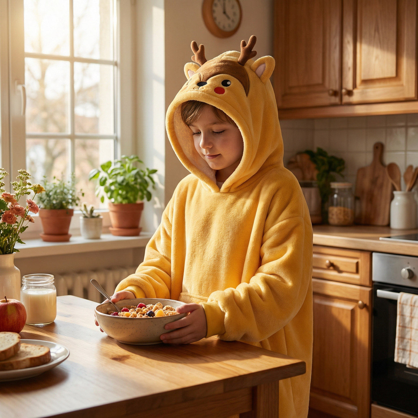 Poncho enfant motif cerf - Horizon Poncho