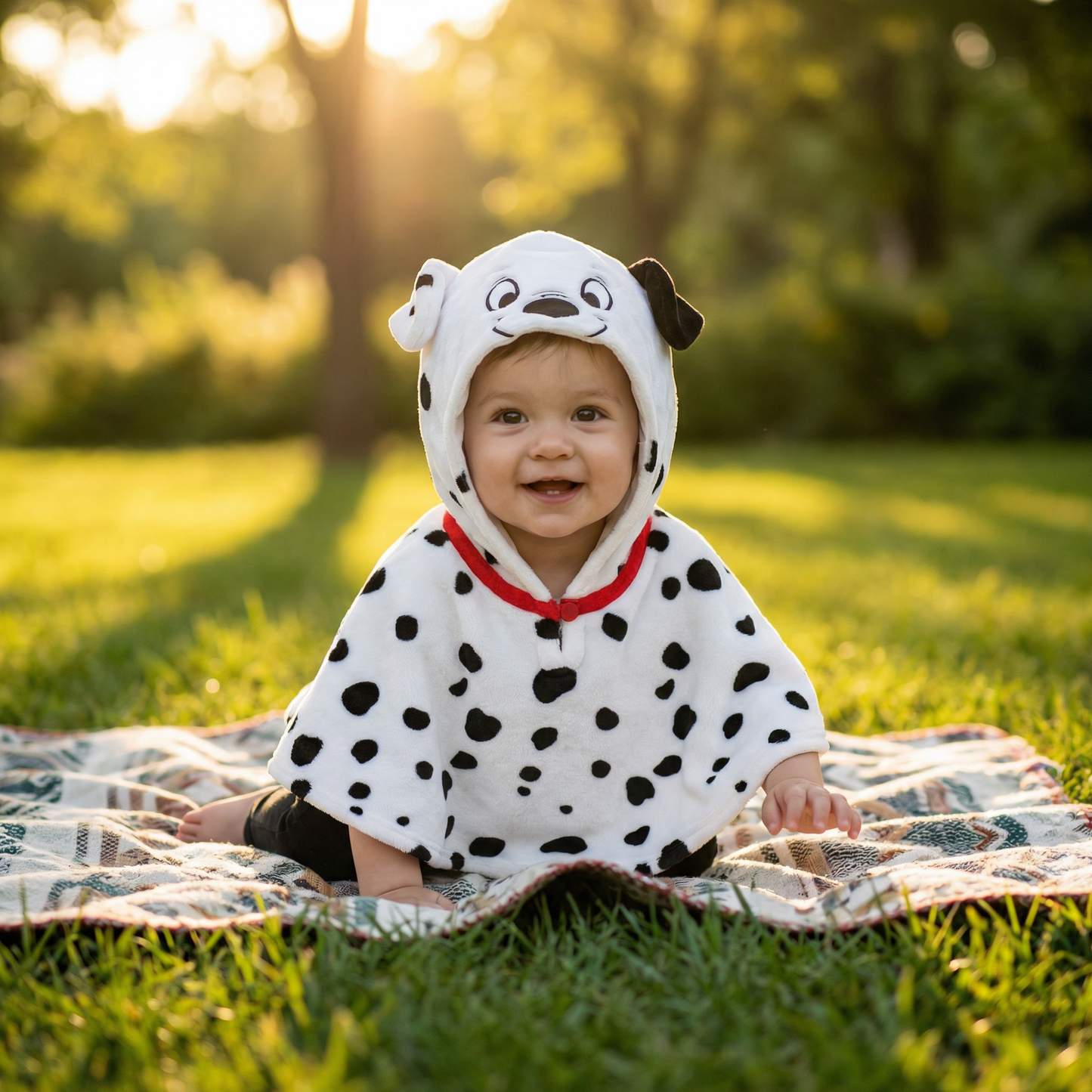 Poncho bébé style dalmatien - Horizon Poncho