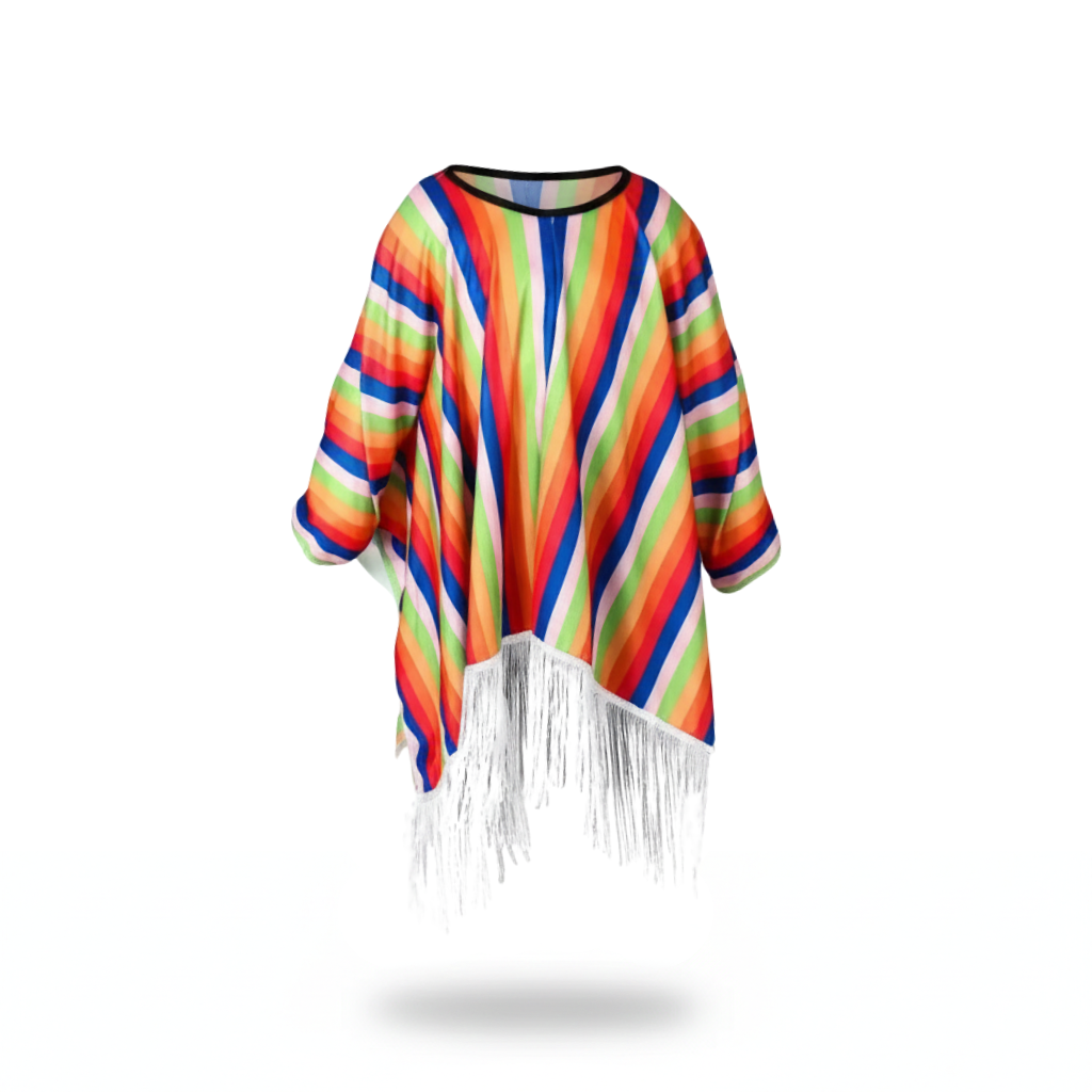 Poncho enfant mexicain orange - Horizon Poncho