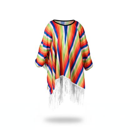 Poncho enfant mexicain orange - Horizon Poncho
