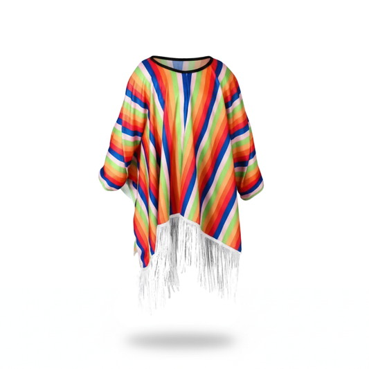Poncho enfant mexicain orange - Horizon Poncho