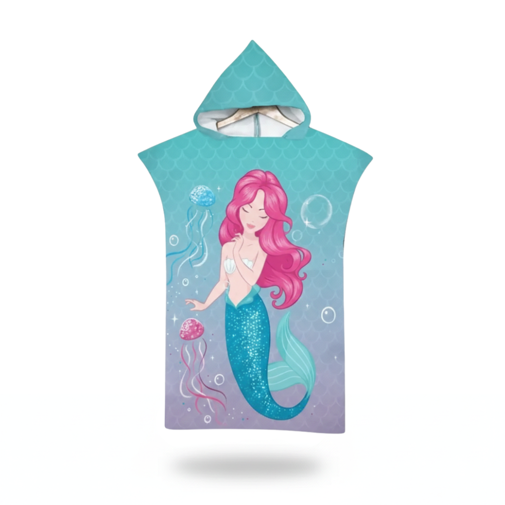 Poncho bain enfant sirène - Horizon Poncho