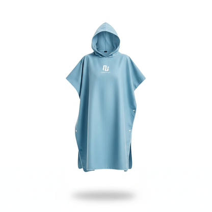 Poncho sur à capuche bleu ciel - Horizon Poncho