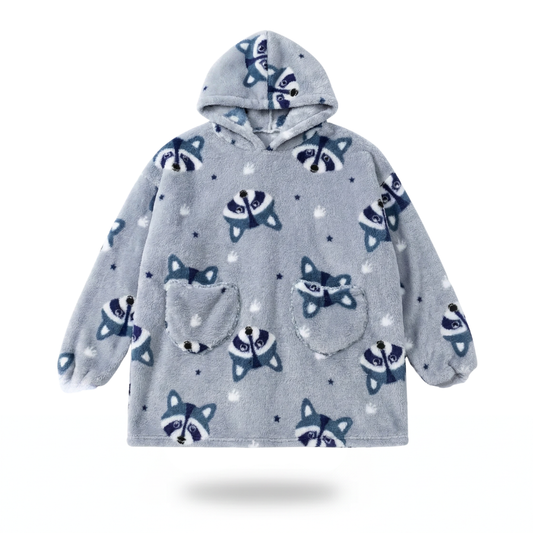Poncho enfant motif raton laveur - Horizon Poncho