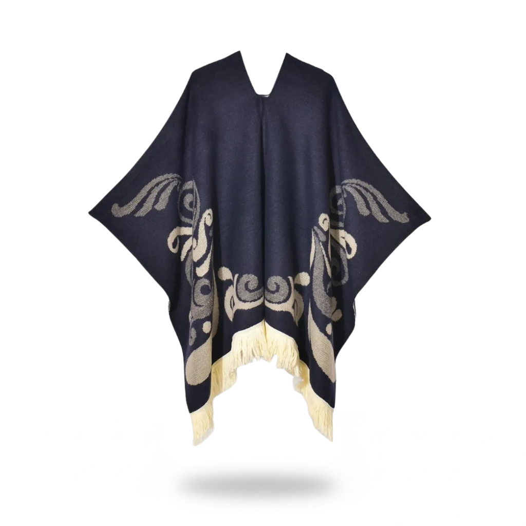 Poncho péruvien motifs ailes - Horizon Poncho