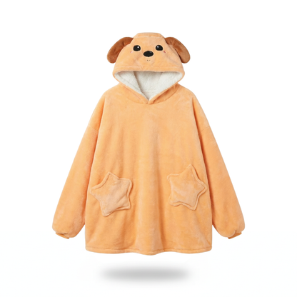 Poncho enfant style chien orange - Horizon Poncho