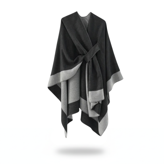 Poncho femme léger avec noeud bicolore - Horizon Poncho