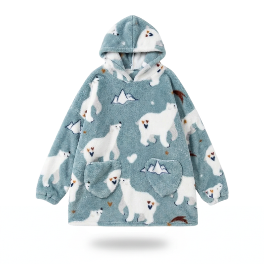Poncho enfant motif ours polaire - Horizon Poncho
