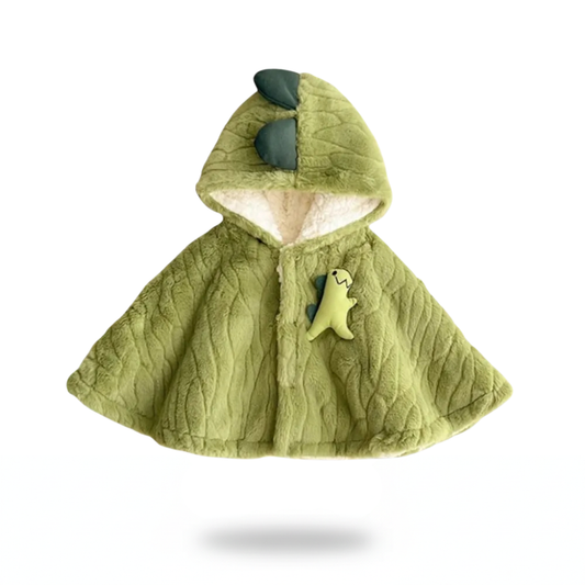 Poncho bébé style dinosaure kaki - Horizon Poncho