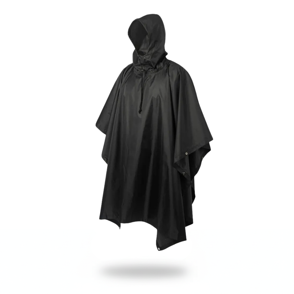 Poncho homme militaire noir - Horizon Poncho