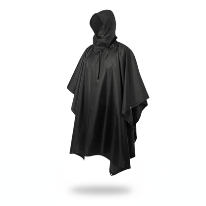 Poncho homme militaire noir - Horizon Poncho