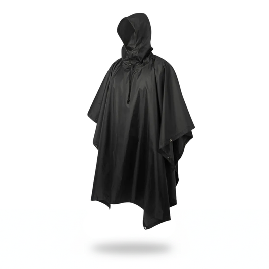 Poncho homme militaire noir - Horizon Poncho