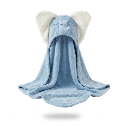 Poncho bébé style éléphant bleu - Horizon Poncho