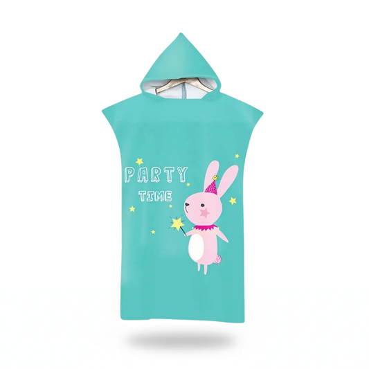 Poncho bain enfant motif lapin - Horizon Poncho