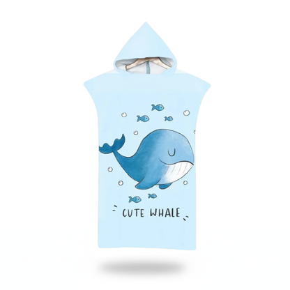 Poncho de bain enfant motif baleine - Horizon Poncho
