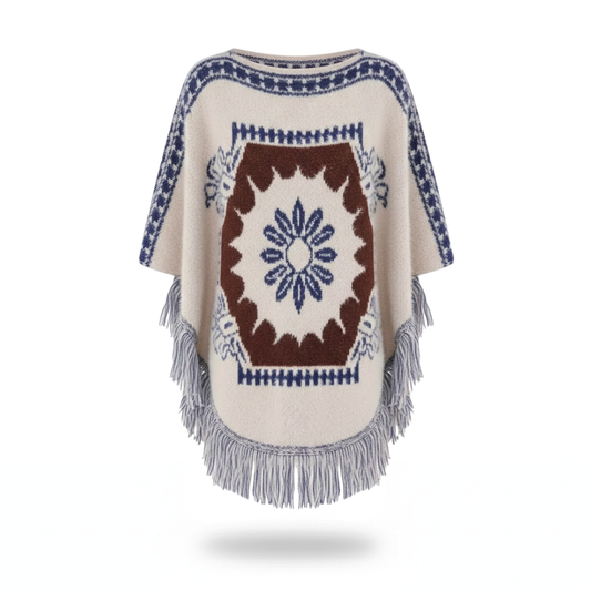 Poncho femme ethnique style bohème - Horizon Poncho