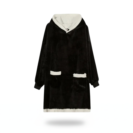 Poncho plaid noir - Horizon Poncho