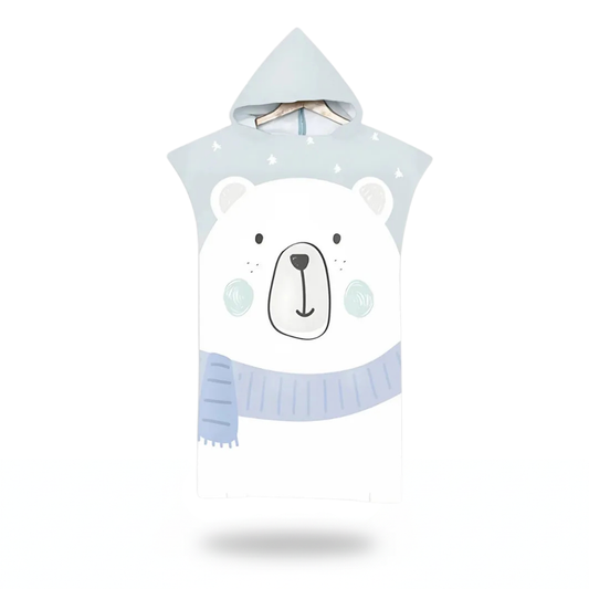 Poncho enfant motif ours polaire - Horizon Poncho