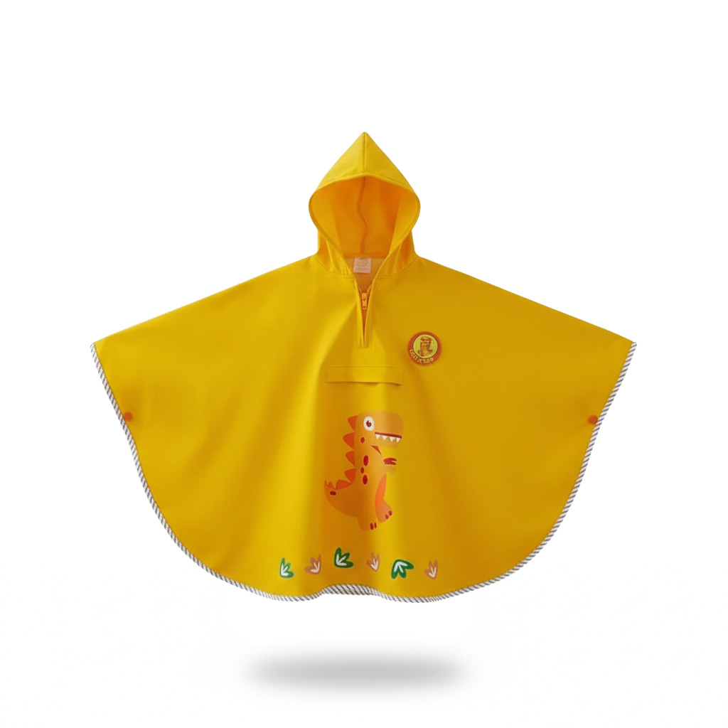 Poncho bébé dinosaure jaune - Horizon Poncho