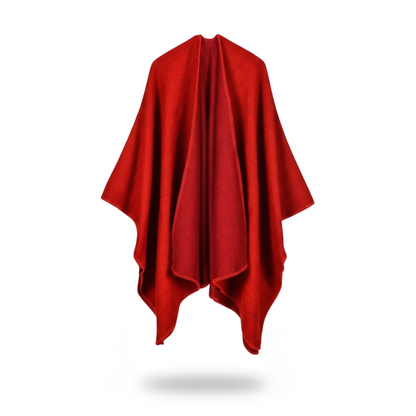 Poncho femme rouge uni - Horizon Poncho