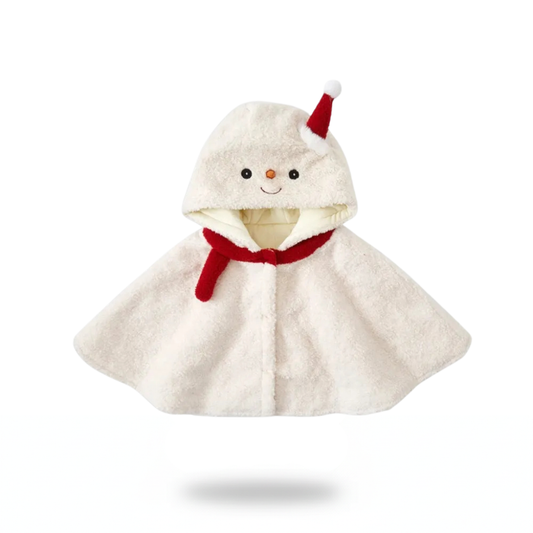 Poncho bébé style bonhomme de neige - Horizon Poncho