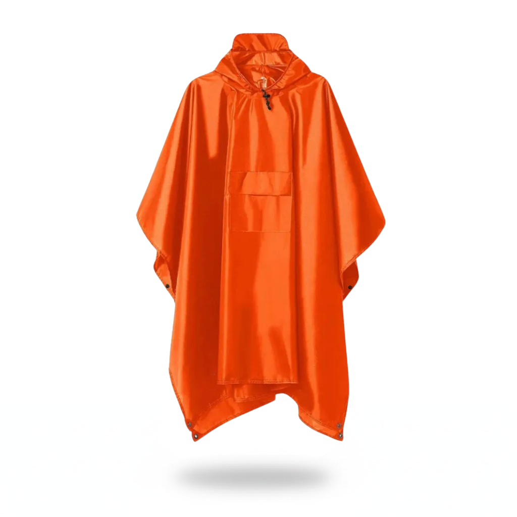 Poncho pluie orange unisexe - Horizon Poncho