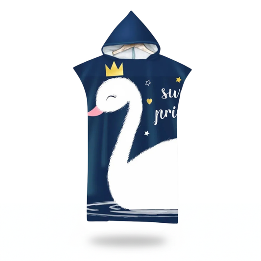 Poncho enfant motif cygne - Horizon Poncho