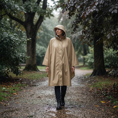 Poncho pluie femme beige - Horizon Poncho