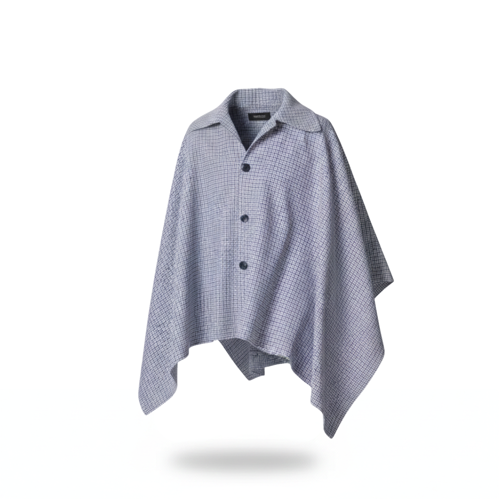 Poncho homme style chemise - Horizon Poncho