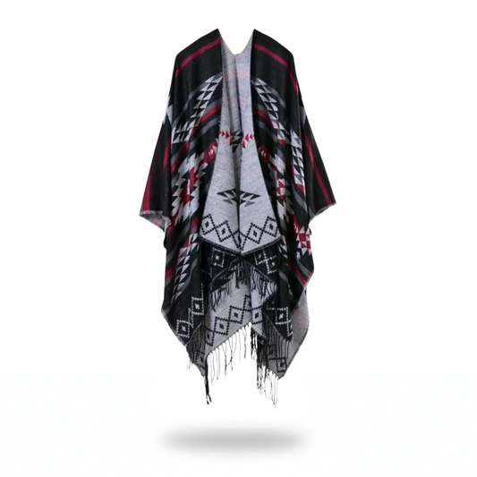 Poncho mexicain noir - Horizon Poncho