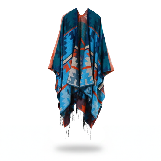 Poncho mexicain bleu - Horizon Poncho