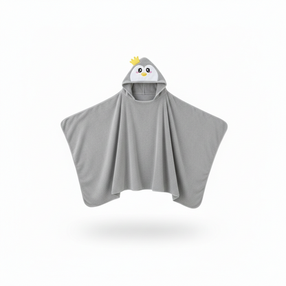 Poncho enfant pingouin gris - Horizon Poncho
