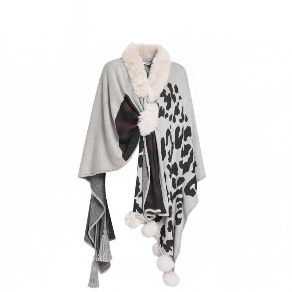 Poncho femme imprimé léopard - Horizon Poncho