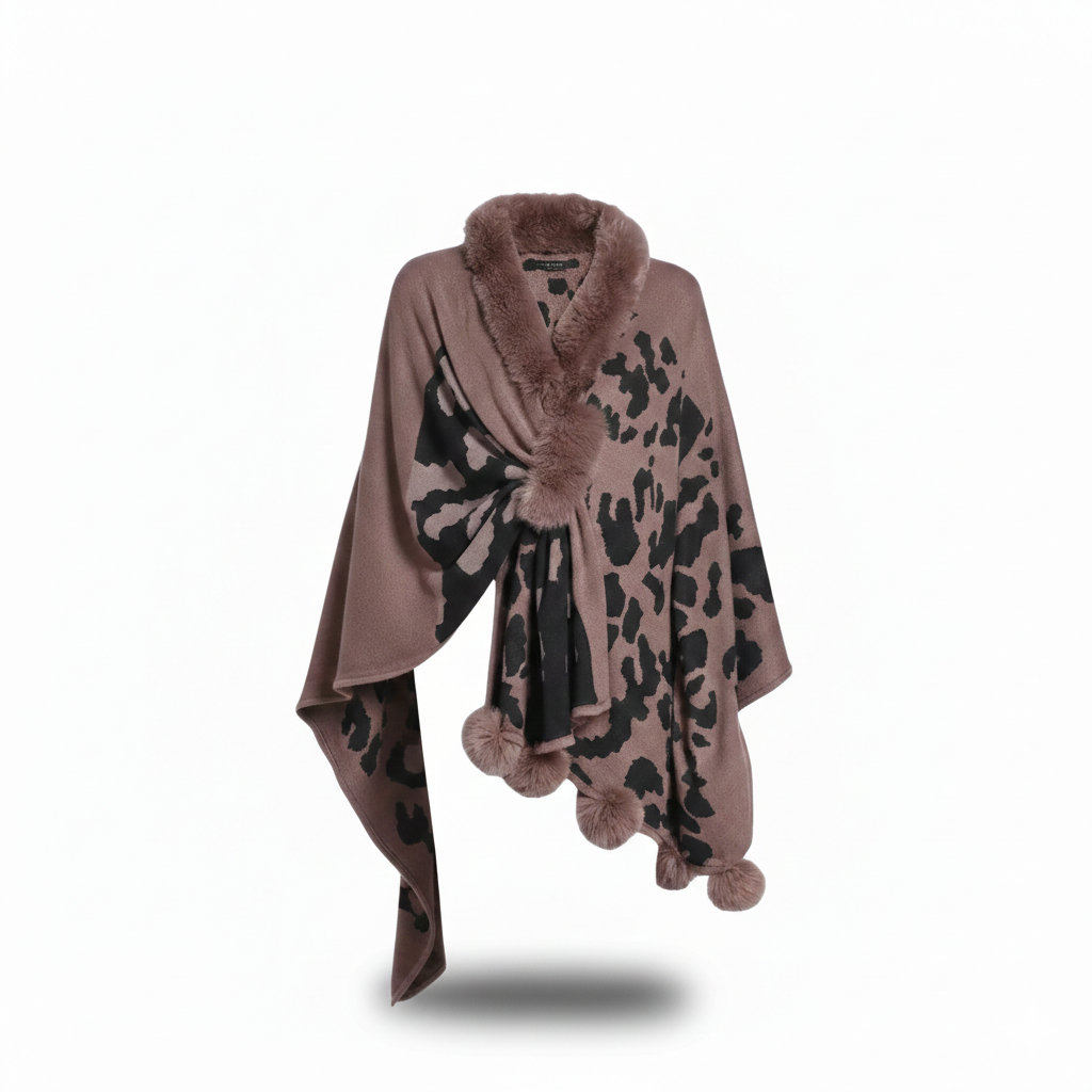 Poncho femme imprimé léopard - Horizon Poncho