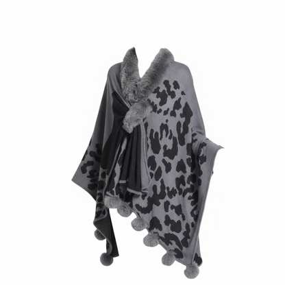 Poncho femme imprimé léopard - Horizon Poncho
