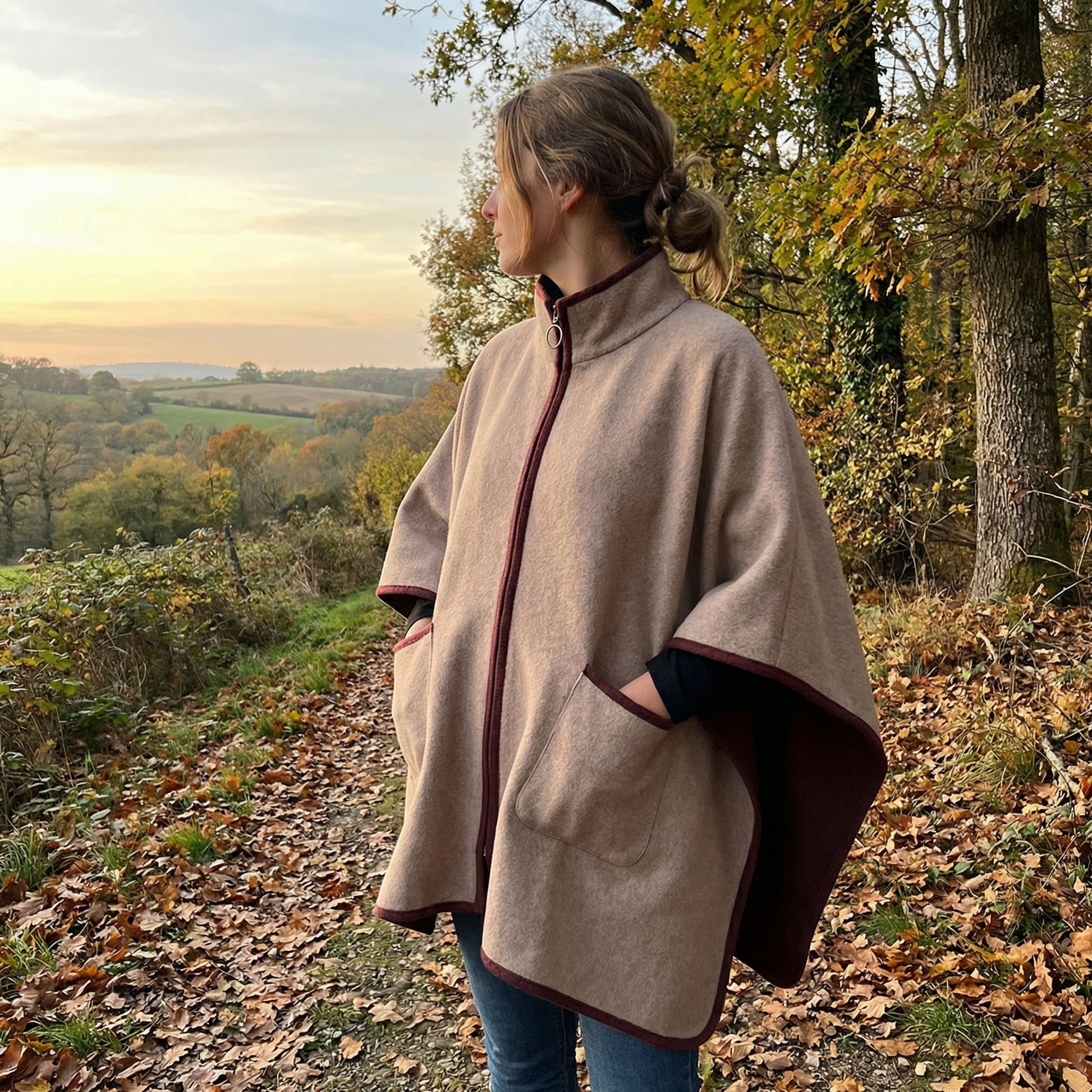 Poncho femme zippé - Horizon Poncho