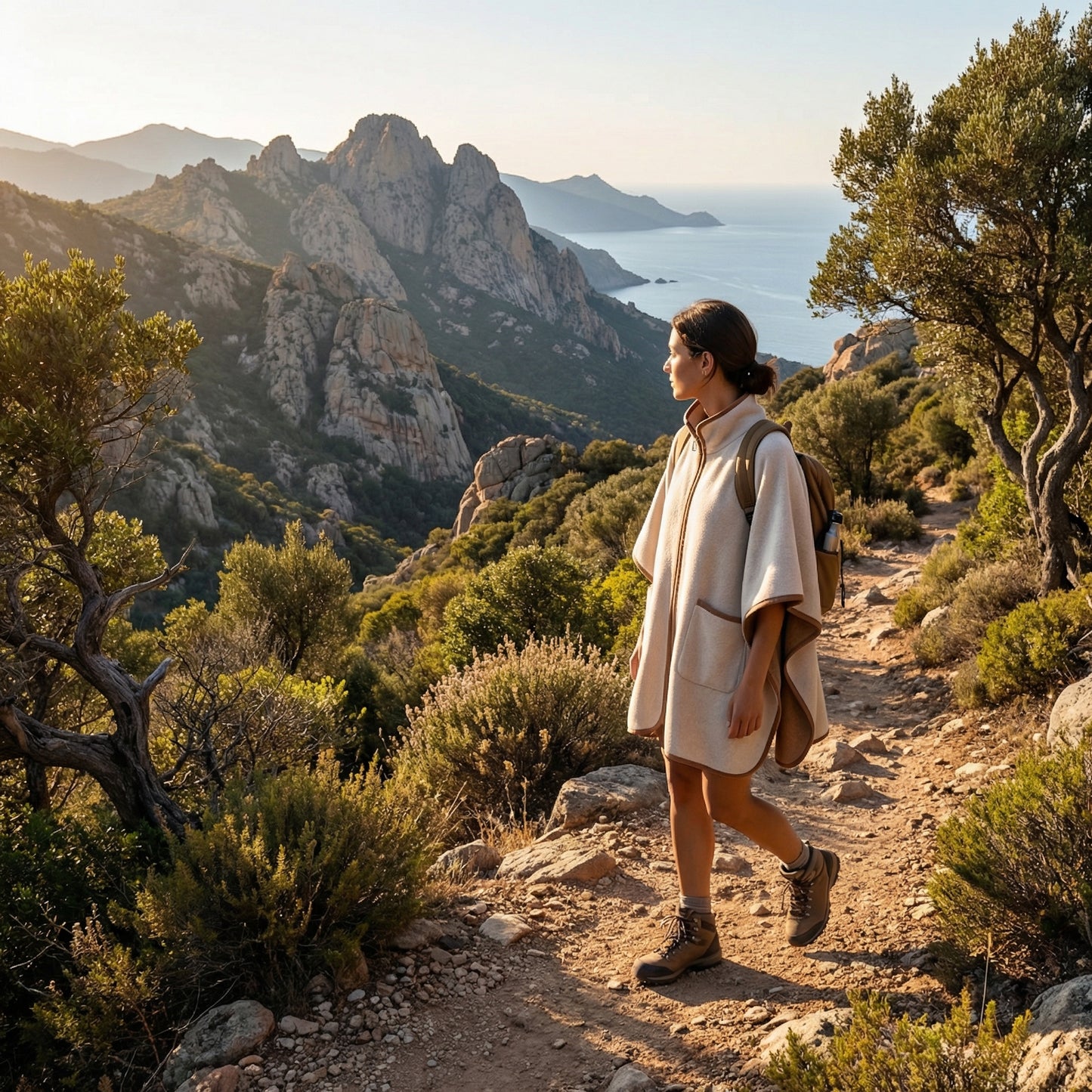 Poncho femme zippé - Horizon Poncho