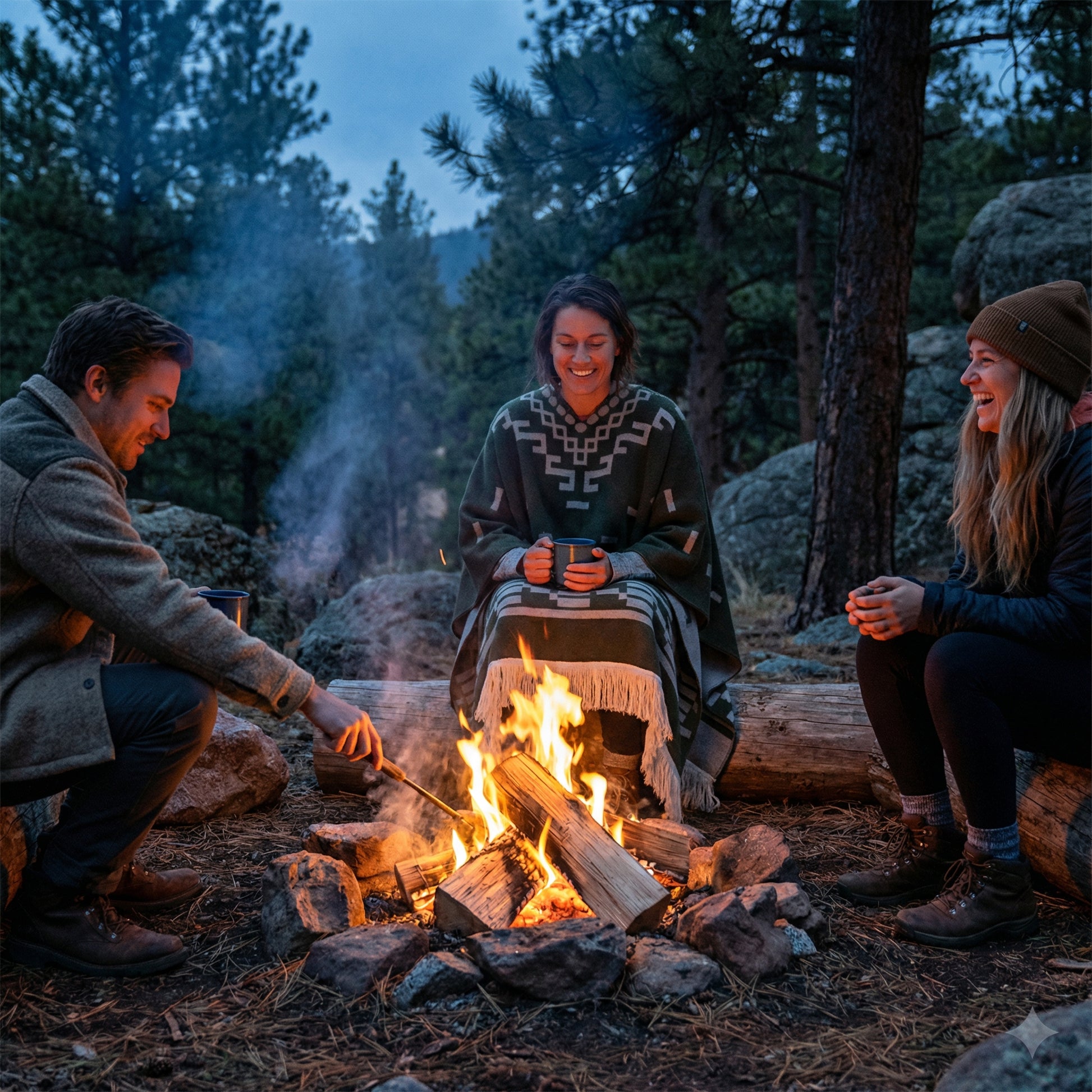 Poncho western cowboy - Horizon Poncho