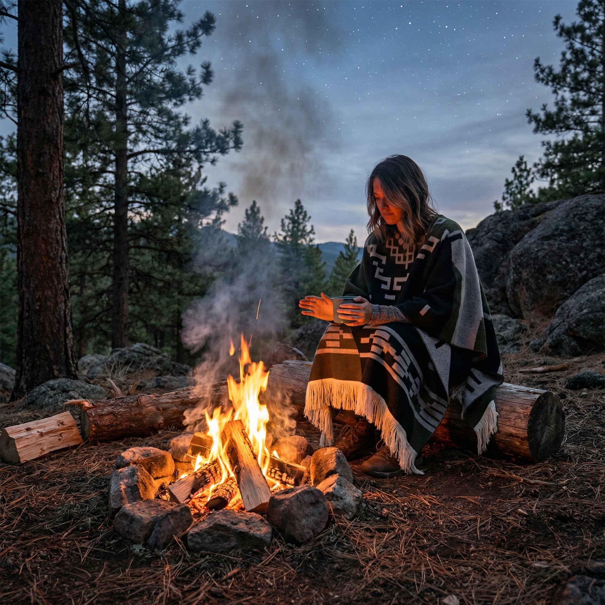 Poncho western cowboy - Horizon Poncho