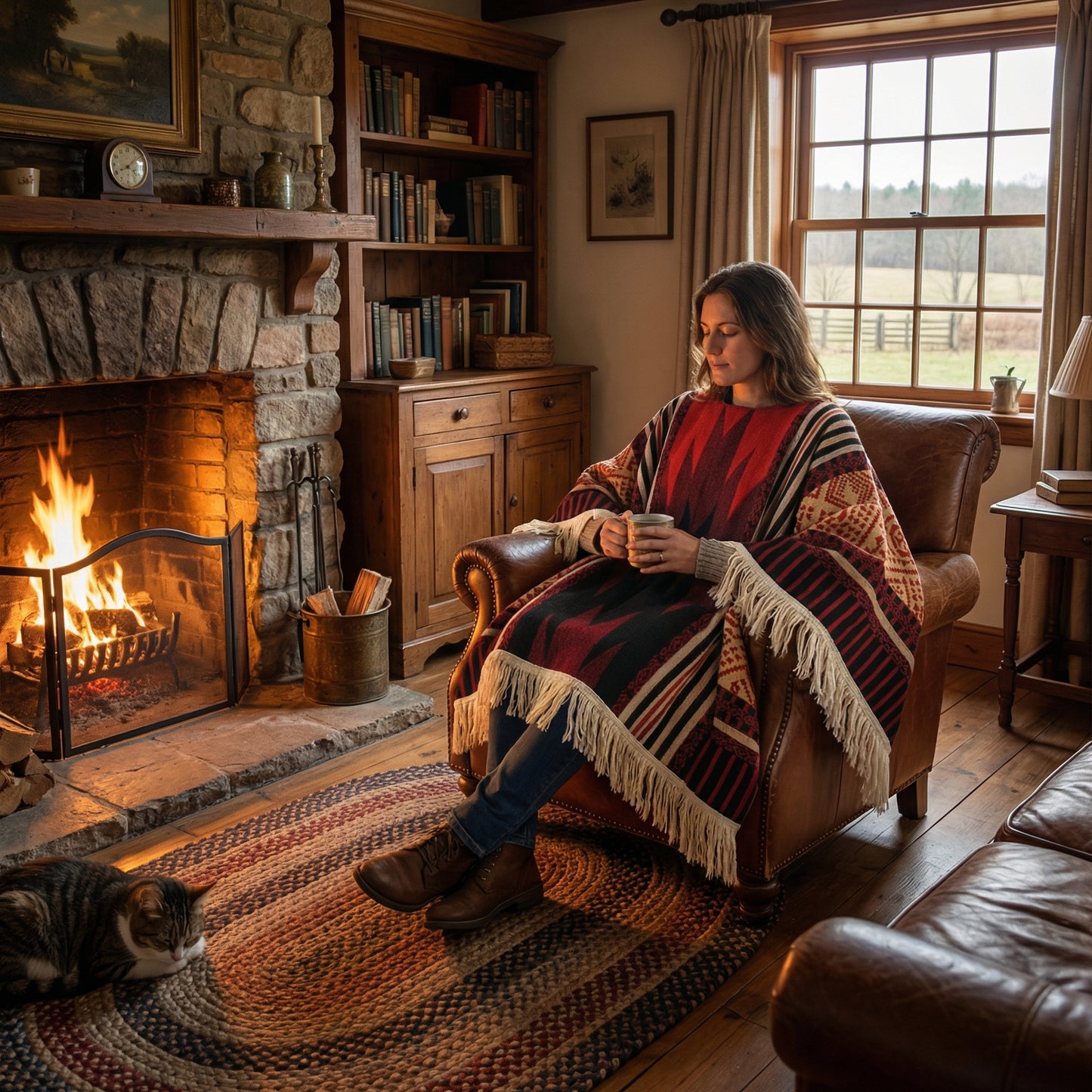 Poncho péruvien chaud - Horizon Poncho