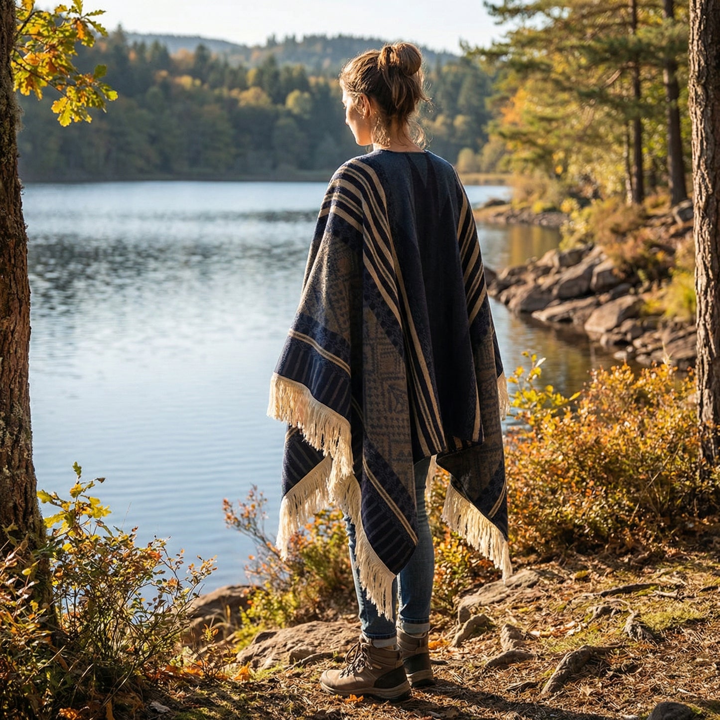 Poncho péruvien chaud - Horizon Poncho