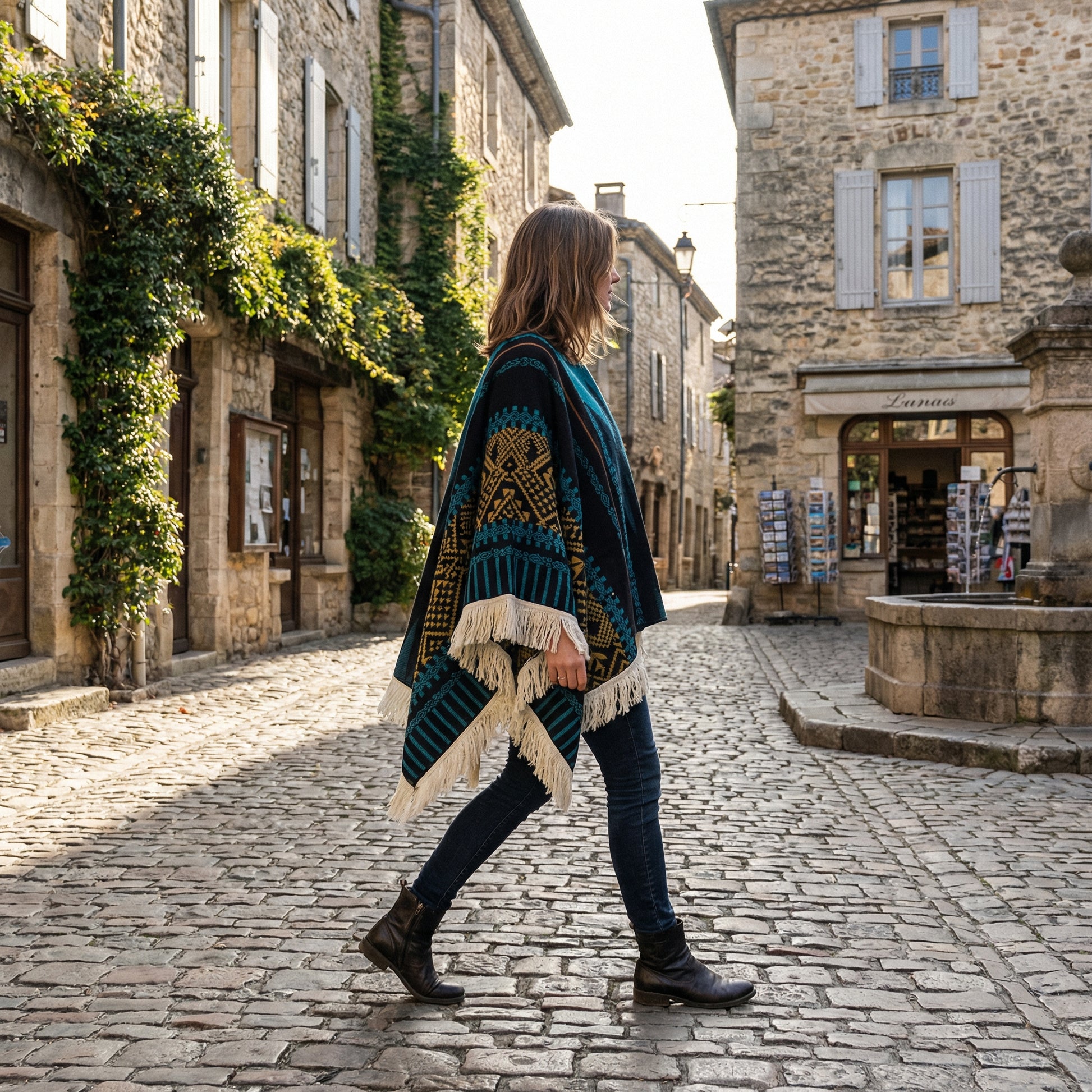 Poncho péruvien chaud - Horizon Poncho