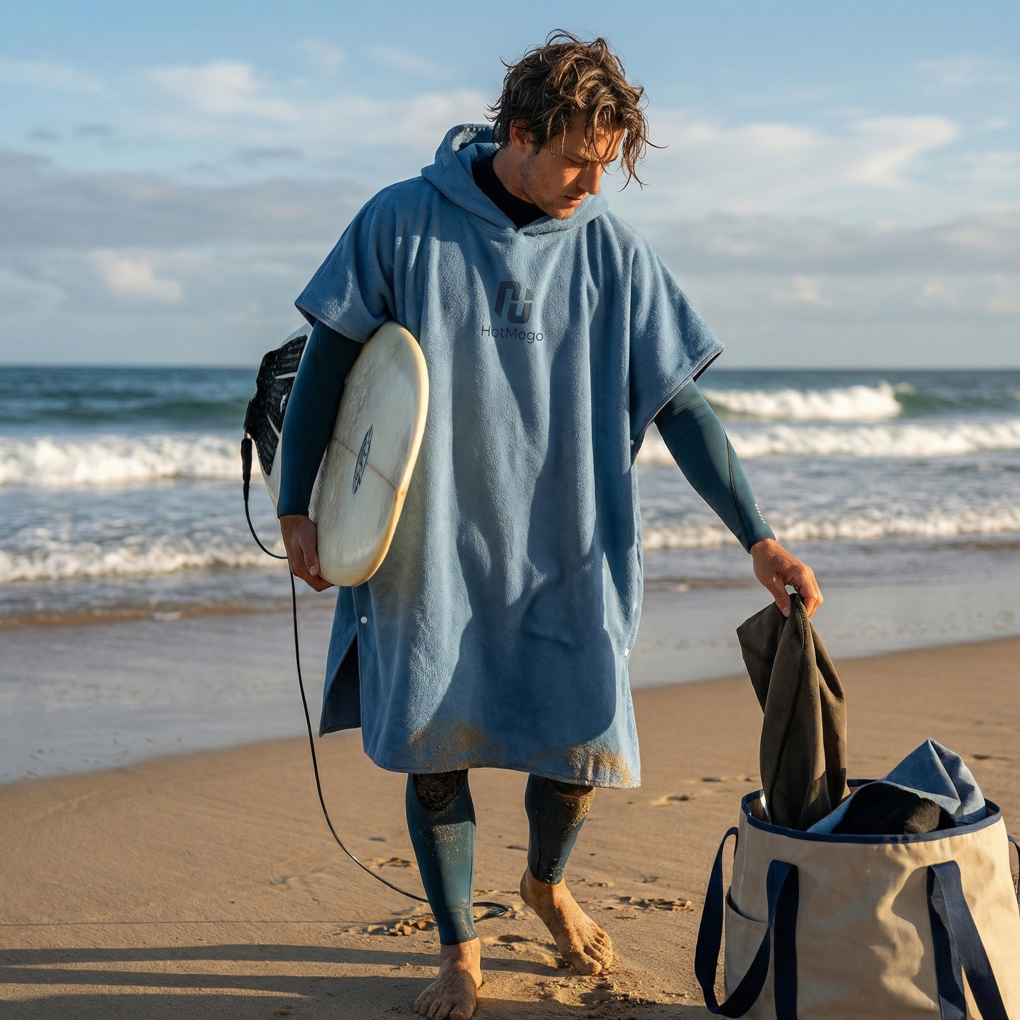 Poncho surf homme à capuche - Horizon Poncho