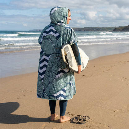 Poncho surf motif feuilles tropical - Horizon Poncho